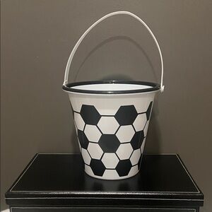 💝 10/$10 💝 Soccer Ball Pattern Decorative Bucket with Handle
